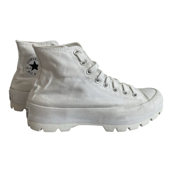 Converse Chuck Taylor All Star Lugged High White Platform Women’s Sneakers S 9 - Picture 5 of 7
